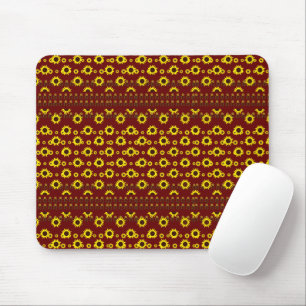 Moderne rustikale Sonnenblumenmuster Mousepad