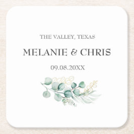 Moderne rustikale Typografie Custom Boho Geschenke Rechteckiger Pappuntersetzer