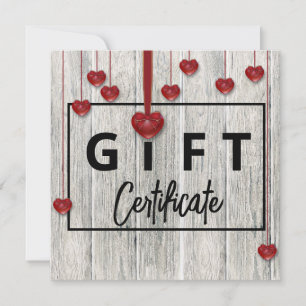 Moderne rustikale Valentinstag-Geschenkkarte