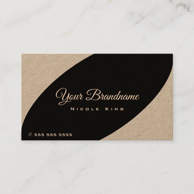 Moderne rustikale Vintage Schwarzweißfarbe Visitenkarte (Vorderseite)