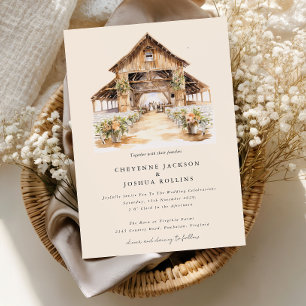 Moderne rustikale westliche Hochzeitseinladung Einladung