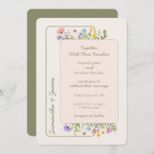 Moderne Rustikale Wildblume Hochzeit