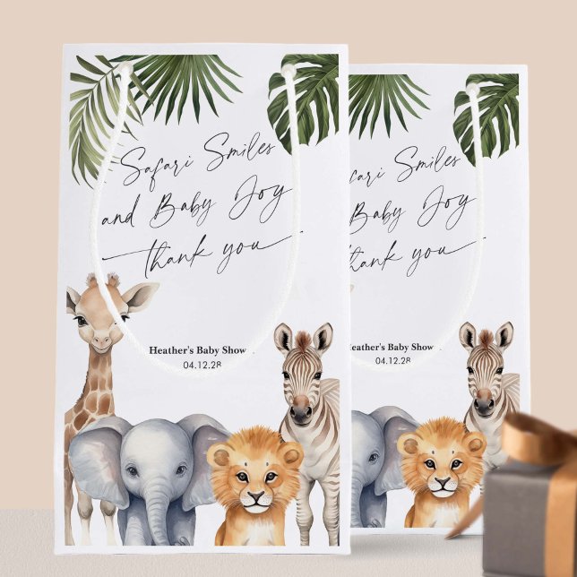 Moderne Safari Animals Baby Boy Dusche für Goodie Kleine Geschenktüte (Safari Animals, baby Boy SHower Goodie Bag favors.)