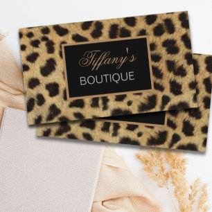 moderne Safari Mode Leopard Print Business Cards Visitenkarte
