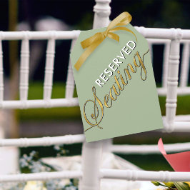 Moderne Sage Green Gold Sitzplätze Große Markierun