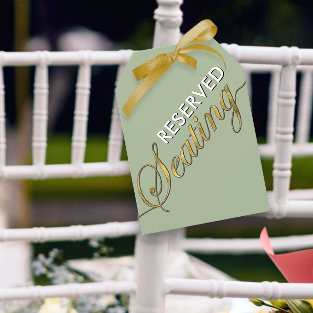 Moderne Sage Green Gold Sitzplätze Große Markierun (Von Creator hochgeladen)