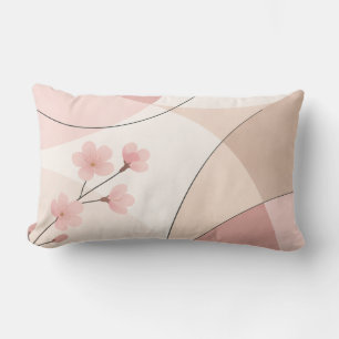 Moderne Sakura-Minimalist-Geometrie-Kissen Lendenkissen