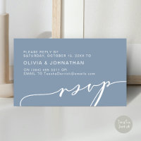Moderne Salbeigrüne Schrift Digitale RSVP-Hochzeit