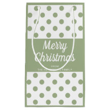 Moderne Salbeigrüne Schrift Frohe Weihnachten