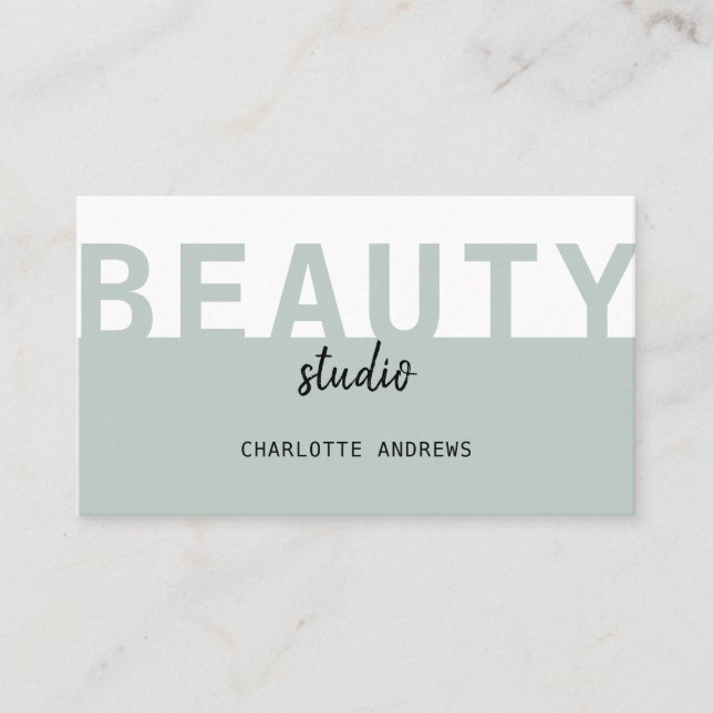 Moderne Salon Business Card Visitenkarte (Vorderseite)