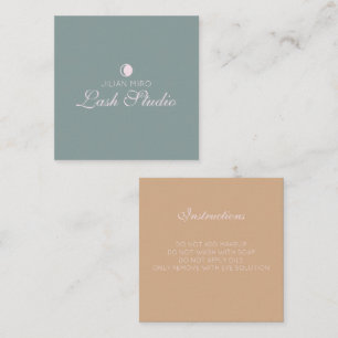 Moderne Salon-Schönheits-Wimpernstudio-Anweisungen Mitteilungskarte