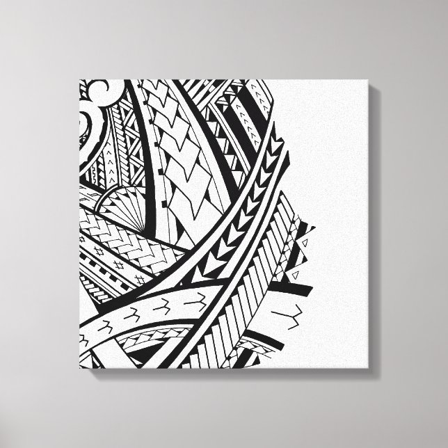 Moderne samoische Tätowierkunst Leinwanddruck (Vorderseite)