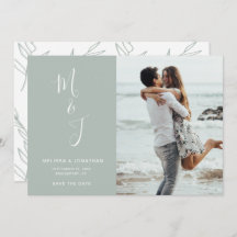 Moderne sanfte botanische Hochzeit rettet das Datu