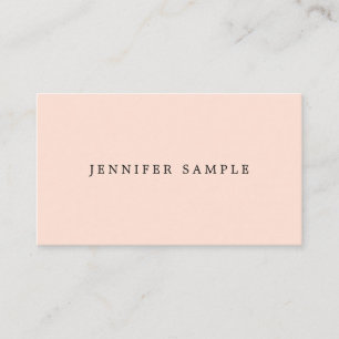 Moderne saubere Vorlage Elegante Rosa Creme Farbe Visitenkarte
