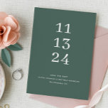 Moderne, saubere Weise Grün minimalistische Hochze Save The Date<br><div class="desc">Moderne,  einfache,  saubere minimalistische Hochzeit Save the Date in Schattierungen von schlauer grün Farbe. Bitte kontaktieren Sie mich,  wenn Sie weitere Informationen benötigen.</div>