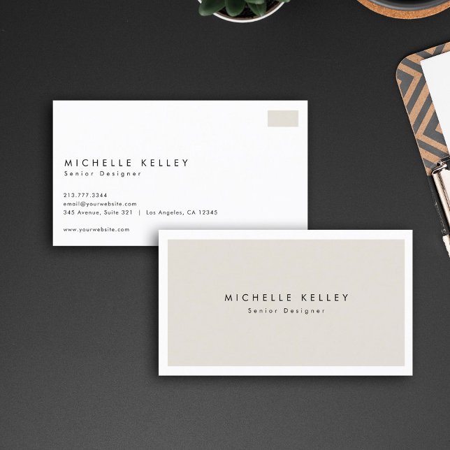 Moderne Sauberkeit Einfach stilvoll 2 Tone Visitenkarte (Striking Stylish yet Simple modern business card design)