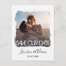Moderne Save the Date-Foto-Hochzeit Ankündigungspostkarte