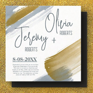 Moderne Save the Date Hochzeit in Goldmedaille Magneteinladung