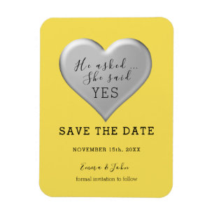 Moderne Save-the-Date-Hochzeitseinladung im Skript Magnet