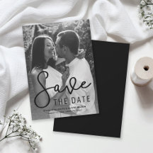 Moderne Save the Date Karte für das vertikale Foto