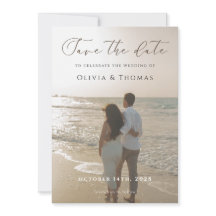 Moderne Save-The-Date-Karte | Minimalistische Foto