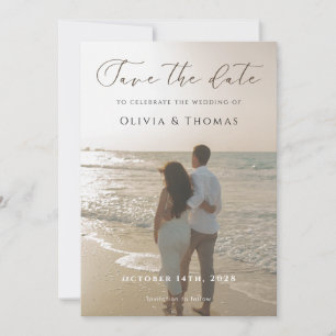 Moderne Save-The-Date-Karte   Minimalistische Foto Einladung
