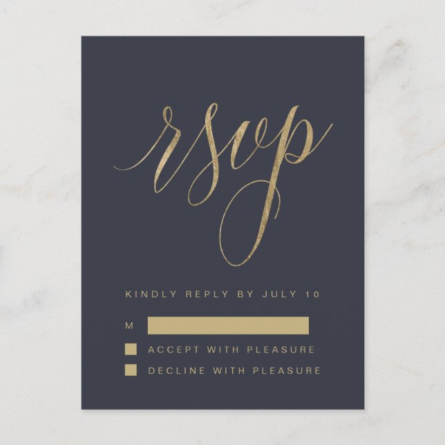 Moderne Save the Date-Karte mit goldenem Text Ankündigungspostkarte (Vorderseite)