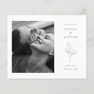 Moderne Save the Date mit Foto Budget Hochzeit
