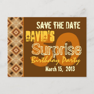 Moderne Save the Date Überraschung 50. Party W1947 Ankündigungspostkarte