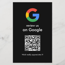 Moderne Scan-to-Review-Google-QR-Code-Geschäftsbes Flyer