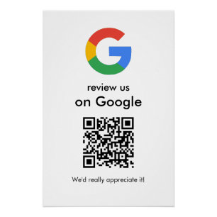 Moderne Scan-to-Review-Google-QR-Code-Geschäftsbes Poster