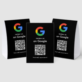 Moderne Scan-to-Review-Google-QR-Code-Geschäftsbes Tischaufsteller