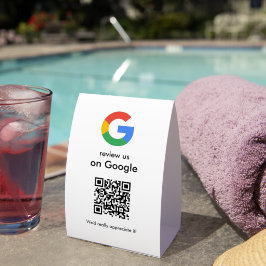 Moderne Scan-to-Review-Google-QR-Code-Geschäftsbes Tischaufsteller
