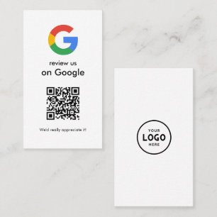 Moderne Scan-to-Review-Google-QR-Code-Geschäftsbes Visitenkarte