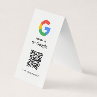 Moderne Scan-to-Review-Google-QR-Code-Geschäftsbes Visitenkarten