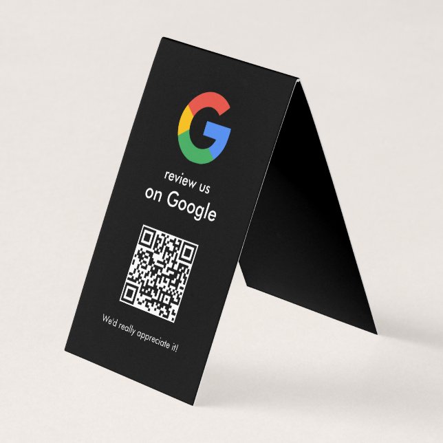 Moderne Scan-to-Review-Google-QR-Code-Geschäftsbes Visitenkarten (Vorderseite)