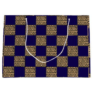 Moderne Schachbrett-Geometrie Große Geschenktüte