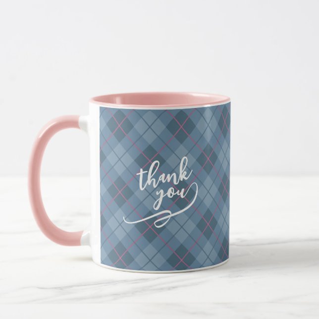 Moderne Schachbrettmuster-Dankeschön-Geschenk Tasse (Links)