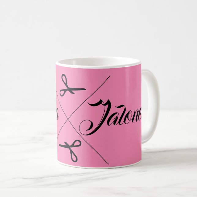 Moderne Schere Haar Stylist Cupcake Pink Kaffeetasse (VorderseiteRechts)