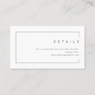 Moderne schick-minimalistische Foto Hochzeit Detai Platzkarte