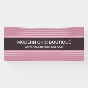 Moderne, schick und rosa Streifen Mode Boutique Banner