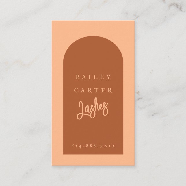 Moderne schicke Arch Lashes Business Card Visitenkarte (Vorderseite)