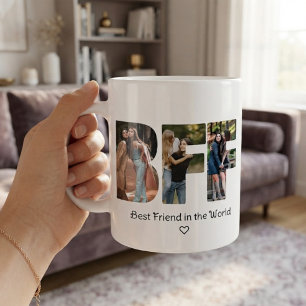 Moderne Schicke BFF-Foto-Collage-Beste-Freundinnen Kaffeetasse