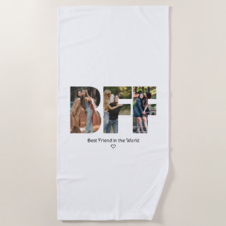 Moderne Schicke BFF-Foto-Collage-Beste-Freundinnen Strandtuch