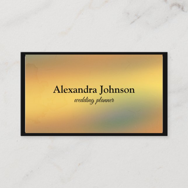 Moderne schicke Black and Gold Foil Luxus Business Visitenkarte (Vorderseite)