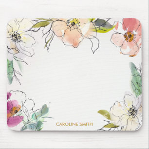 Moderne, schicke Blume mit Blumenmotiven Mousepad