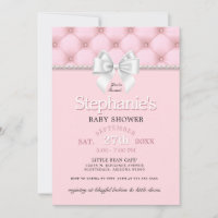 Moderne schicke Bow Blush Pink Tiffany Babydusche