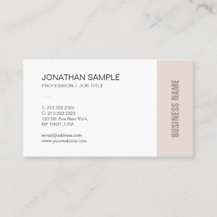 Moderne schicke, elegante, trendige beige-braune e visitenkarte