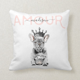 Moderne schicke französische Bulldog Royal Doppels Kissen