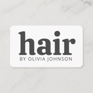 Moderne schicke Frisur Stylist Business Card Weiß Visitenkarte